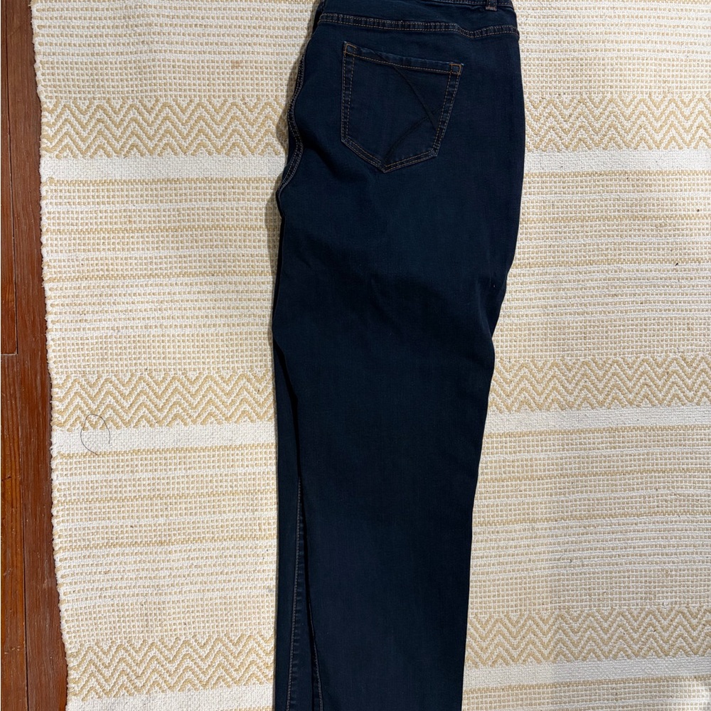 Lane Bryant Size 20 High Rise Straight Dark Blue Jeans - Picture 3 of 3